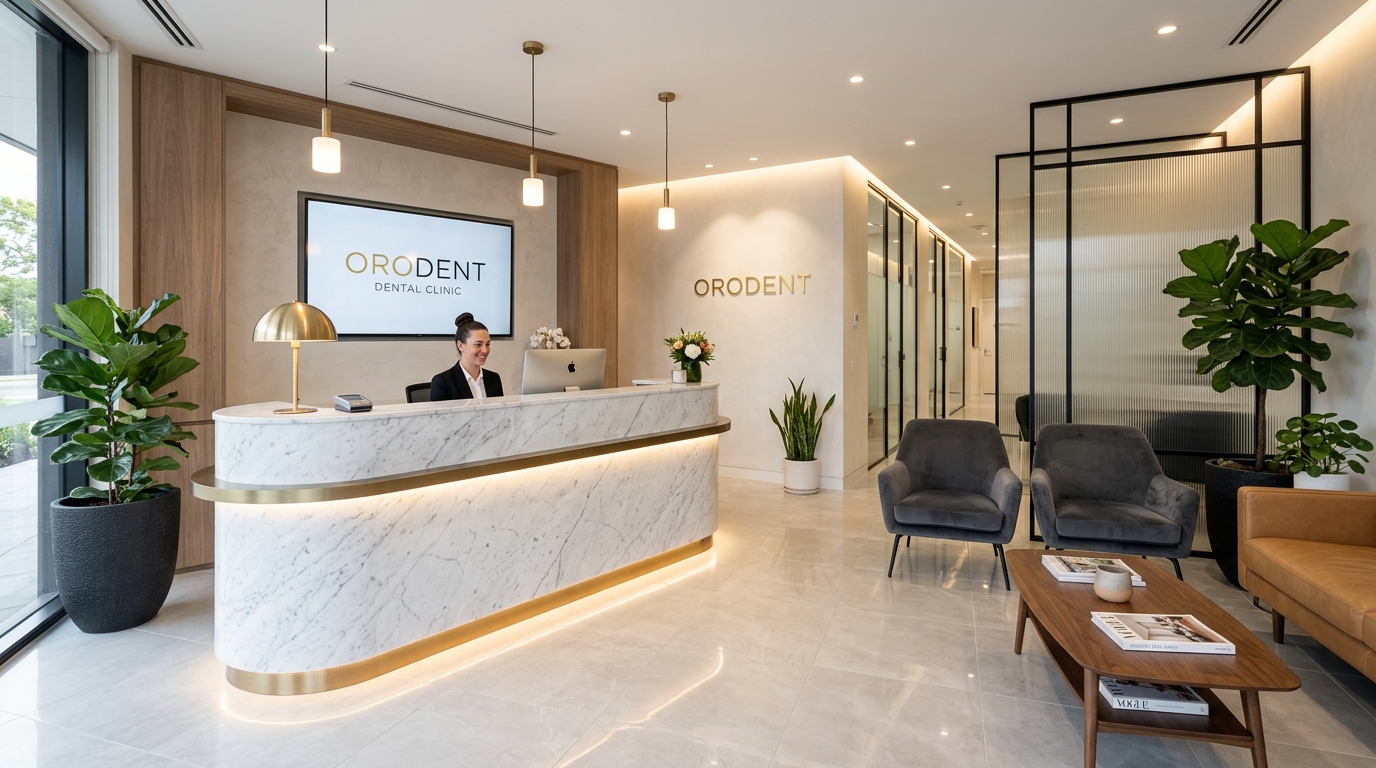 Luxury dental clinic reception in Pune