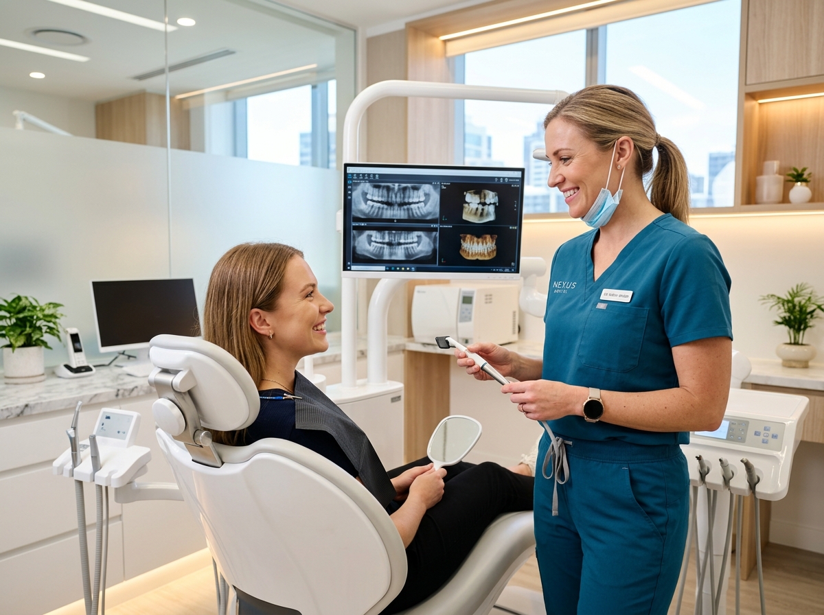 Dentist consulting patient in Pune clinic